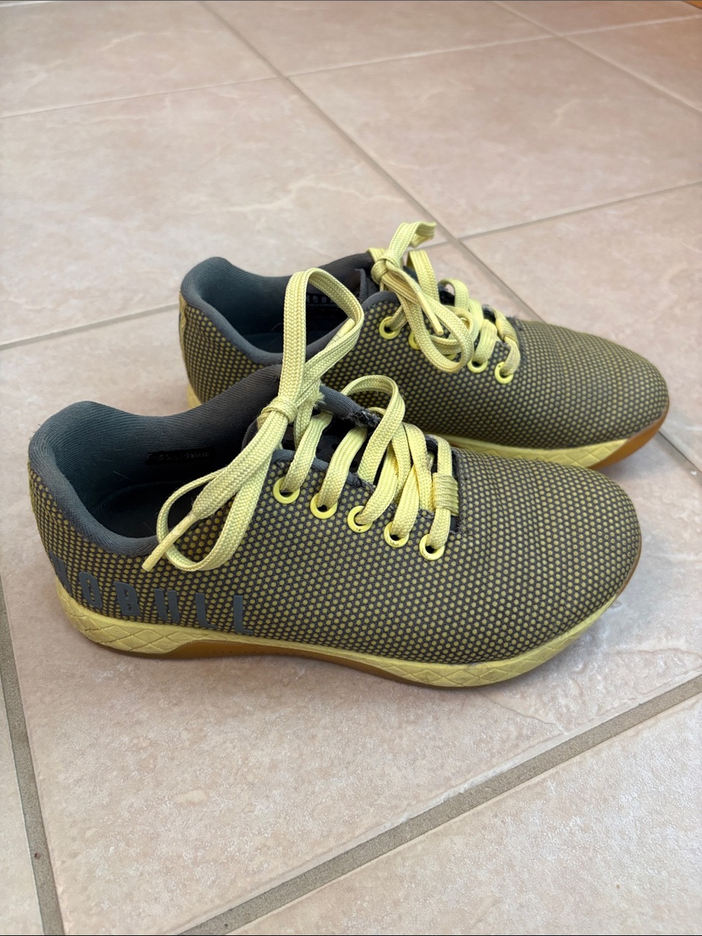 NOBULL Olive Green and Yellow Athletic Shoes